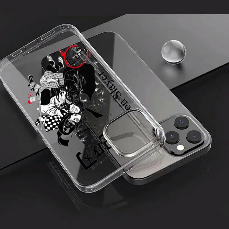 

Demon Slayer Phone Case For iphone 12 11 8 7 6s 6 5 5s 5c se plus mini x xs xr pro max Transparent soft