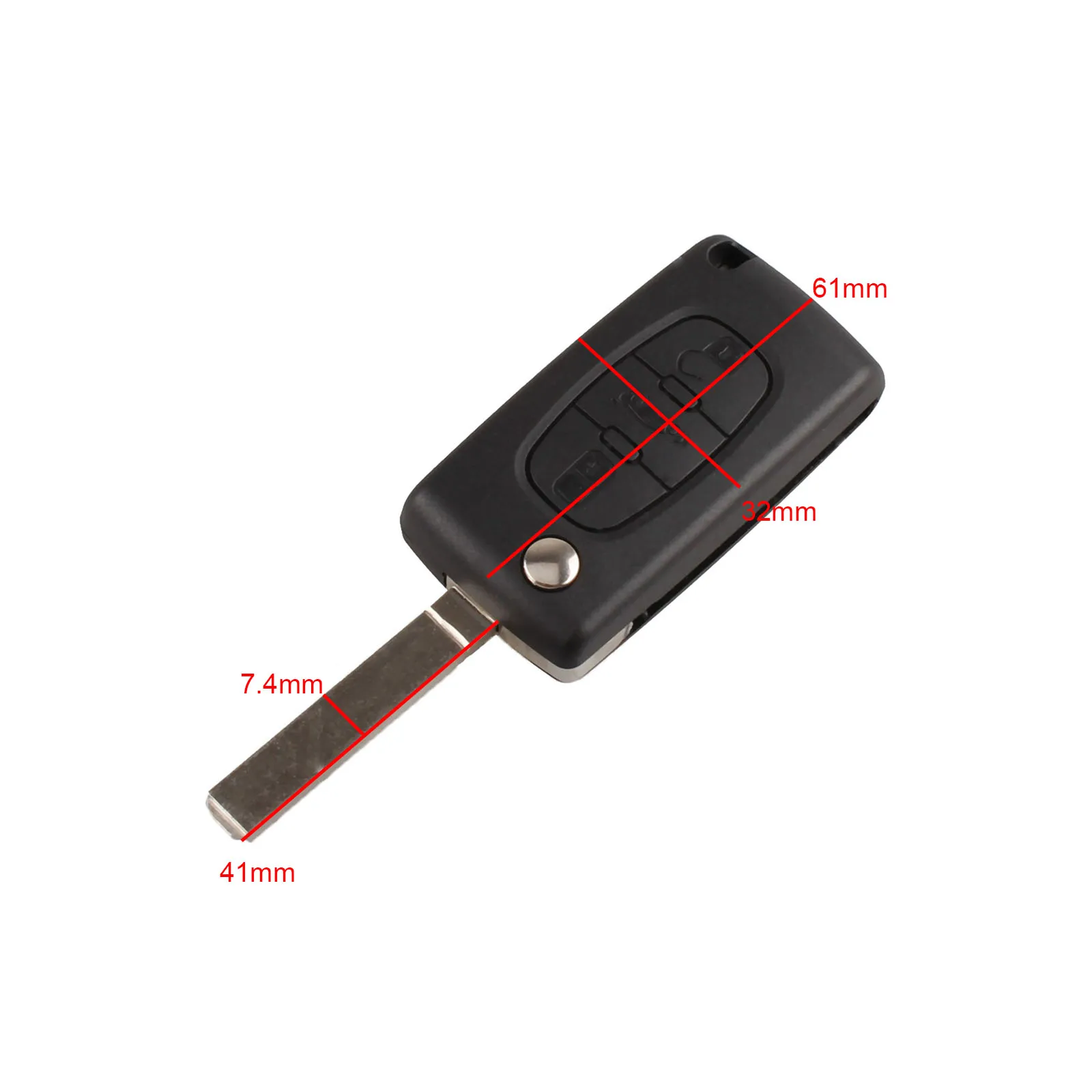 3 кнопки Авто Флип складной пульт дистанционного входа чехол для ключа 207 307 308 407 607