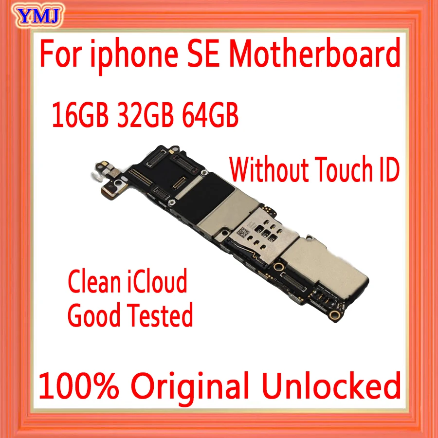 Материнская плата для iphone SE основная 16 Гб/32 ГБ/64 ГБ с Touch ID/без ID разблокированная