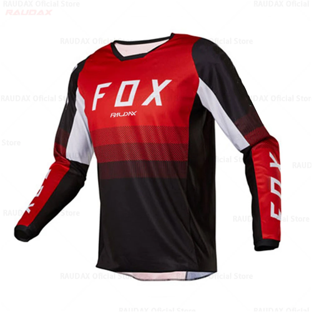 

Men's Downhill Jerseys Raudax Fox Mountain Bike MTB Shirts Offroad DH Offroad Motorcycle Jersey MTB Bike Long Sleeves Jersey