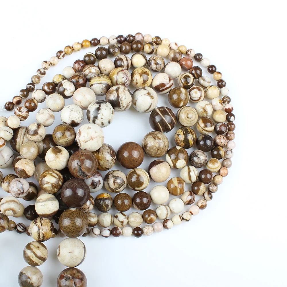 Натуральный камень австралийская Зебра круглые бусины россыпью для мужчин и