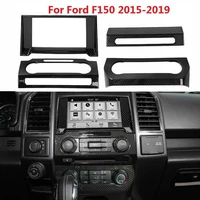 abs carbon fiber gps navigation air condition volume panel cover trim for ford f150 4pcs