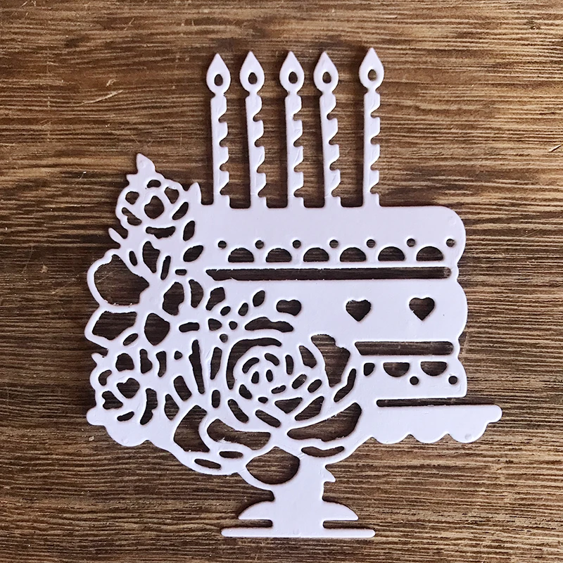 

Flower Cake Metal Cutting Die Customized Birthday Cake Scrapbooking DIY Carbon Sharp Book Photo Album Art Card Dies Cut