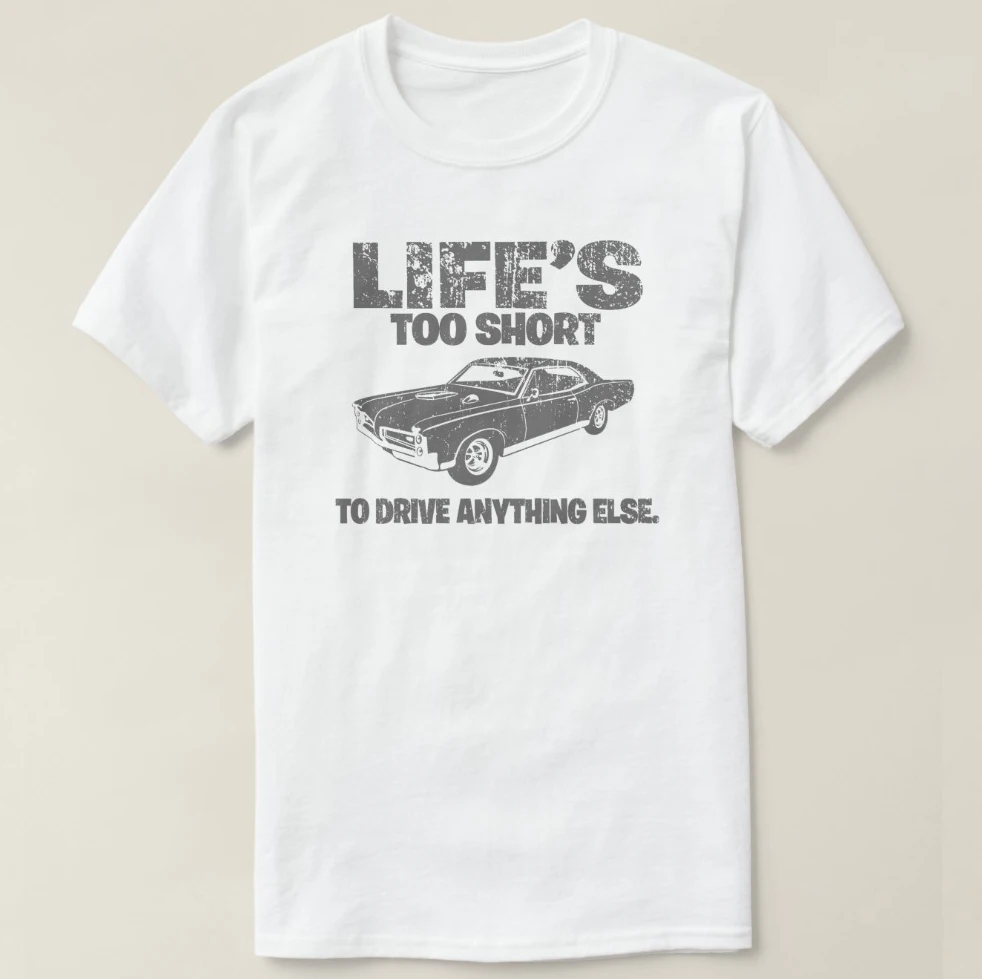 2019 Мужская футболка с принтом хлопковая коротким рукавом 1967 Pontiac GTO женская |