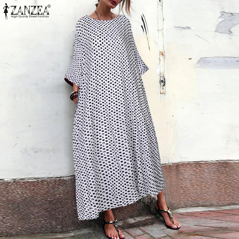 В винтажном стиле С принтом большой размер женские повседневные платья Открытое