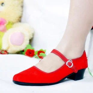 

women's summer new cloth shoes comfortable women's high-heeled cloth shoes dance shoes hotel work shoes women's shoes