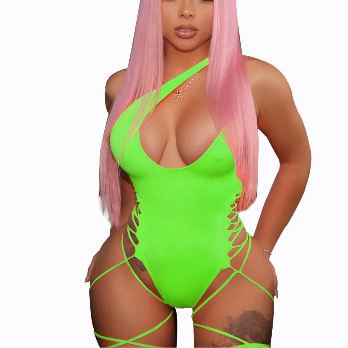 

Jane Deiune 2021 New Color One-piece Swimsuit Sexy Hollow Straps One-piece Bikini Bodysuit Print Bathing Beachwear Suit