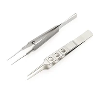 iris tweezers medical micro ophthalmology plastic surgery instruments stainless steel round handle three hole straight head micr