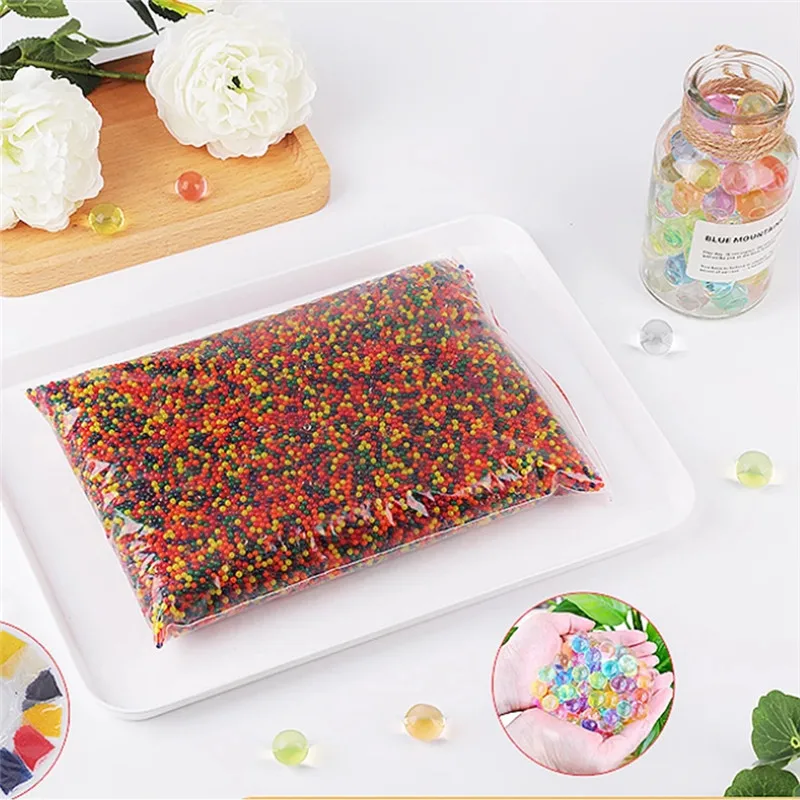

500/1000/5000Pcs Multicolor Crystal Mud Growth Hydrogel Ball Wedding Home Plant Wedding Flower Decoration