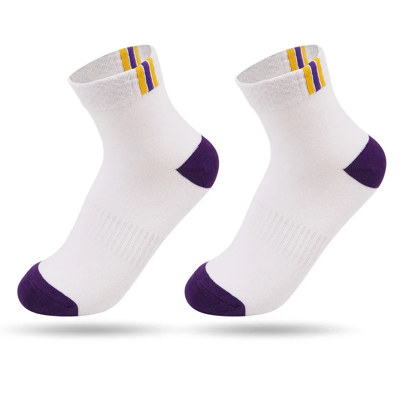 

1-5pairs High Quality Fashion Patchwork Breathable Cotton Socks Men Casual Socks Autumn Winter Socks Gift for Men Boys