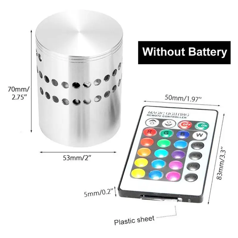 

Colorful LED Spiral Wall Light 3W Wireless Ceiling Lighting Atmosphere Lights With Remote Control For Bar Lobby KTV Indoor Light