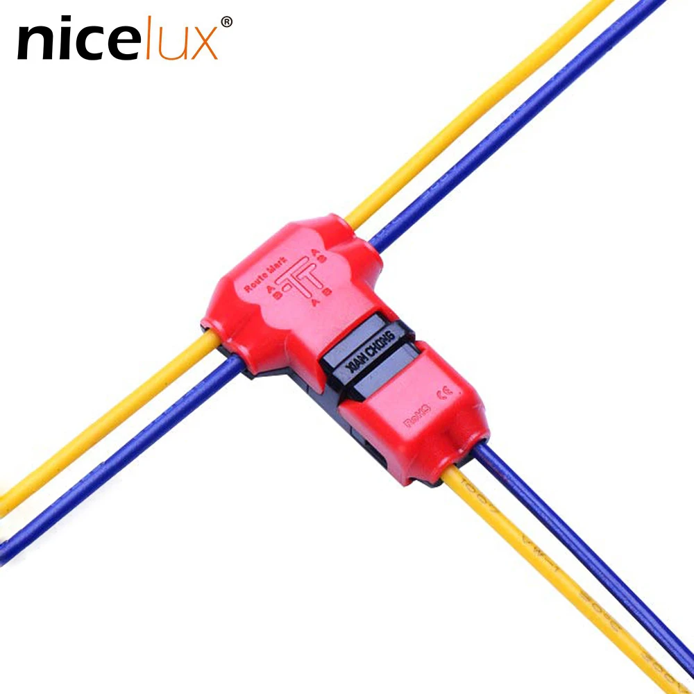 10 шт. 2pin DC/AC 300 В 10A разъем провода 18-22AWG без сварки скотч замок Быстрый Разъем Кабельный зажим клеммный блок
