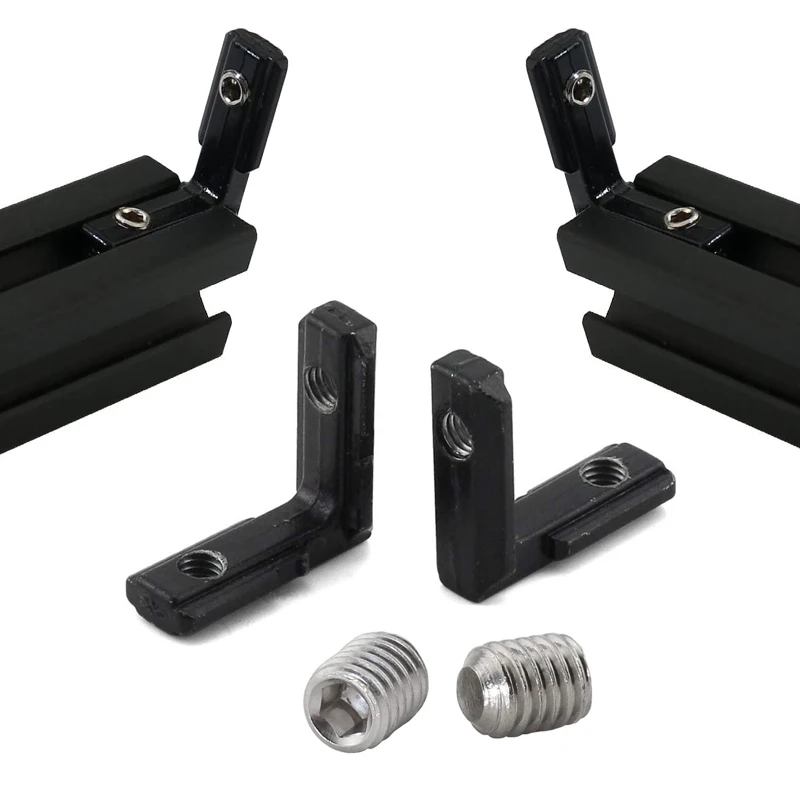 5/10/20 шт. Внутренний угловой соединительный кронштейн T-образного паза из алюминиевого профиля для алюминиевого профиля 2020 с винтом М5.