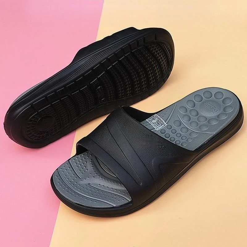 

Fashion Men Sandals Beach Slippers Cro Quick Drying Light Weight Anti Slip Massage Sole Casual Home Outdoor Couple Slippers
