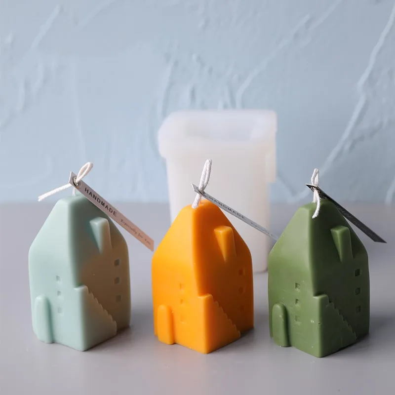 

Форма для свечи в форме дома, новинка, форма для свечи в форме дома, силиконовая форма для свечи «сделай сам», ремесла, домашний декор