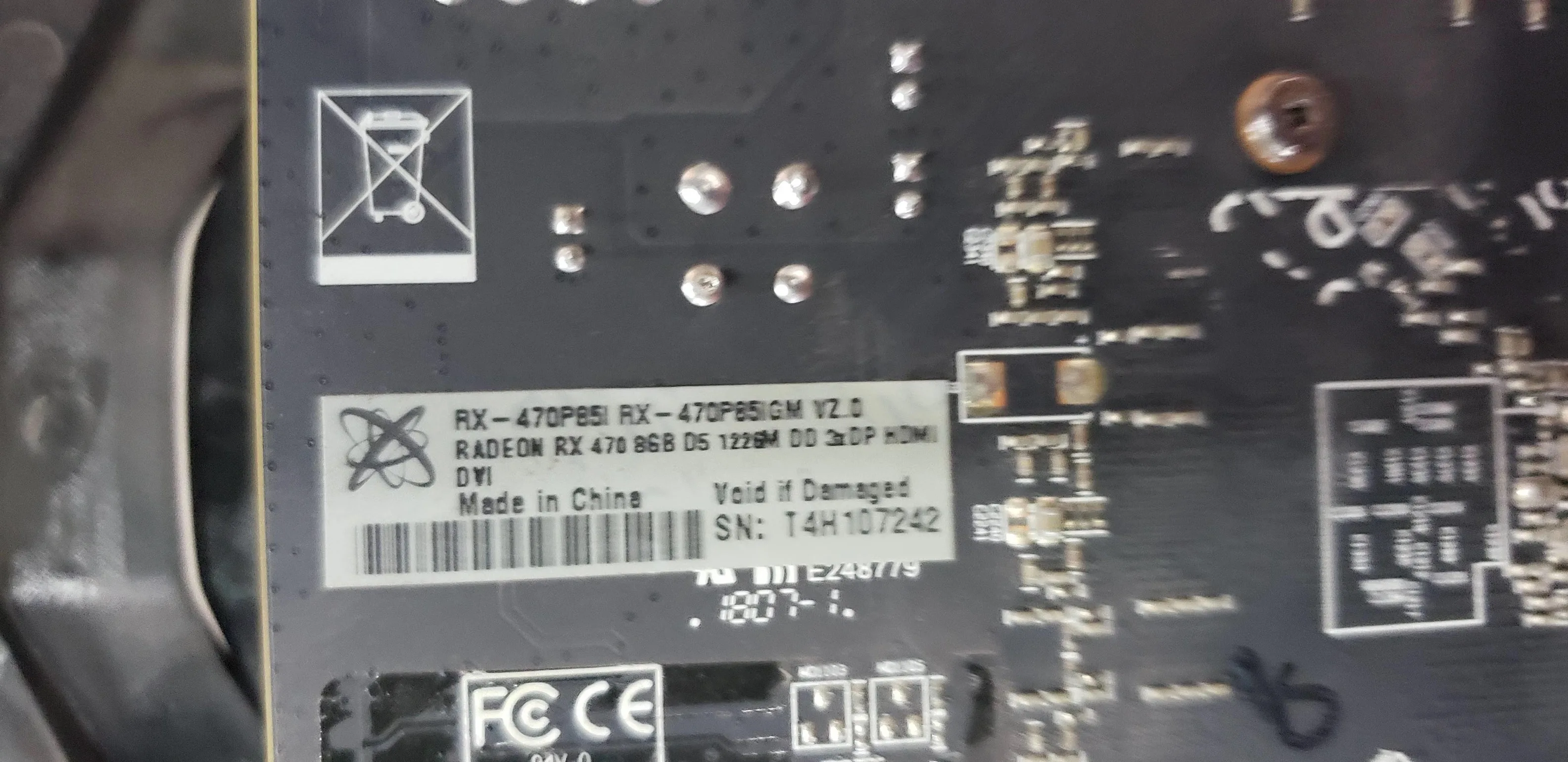 Б/у видеокарта XFX RX 470 8GB 256Bit GDDR5 видеокарты для AMD 400 серии VGA RX470 DisplayPort 8G HDMI| |