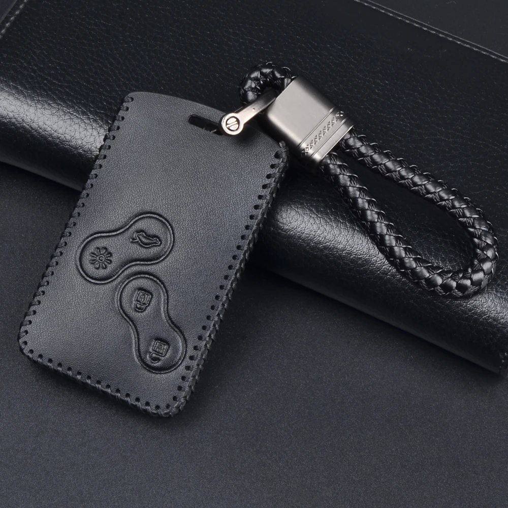 

leather car key case key cover for Renault Clio Dacia Logan Sandero Megane R.S. ScenicModus Espace Kangoo Protection Holder