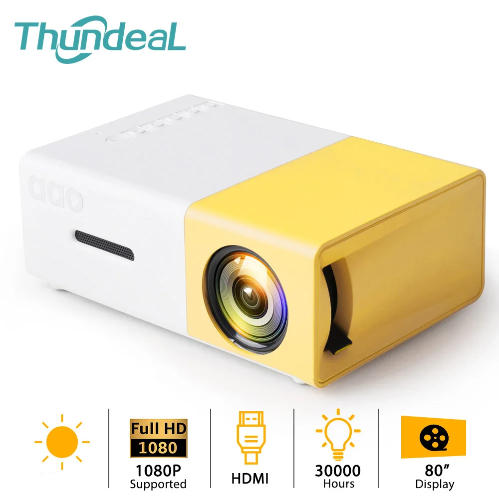 ThundeaL YG300 Pro мини-проектор для 1080P видео проектор светодиодный аудио YG310 YG-300