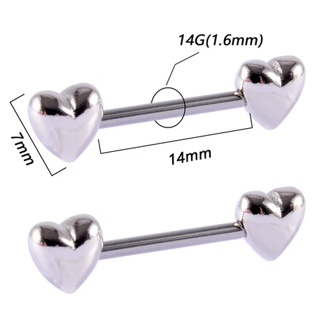Пара колец для сосков Dreamlee из хирургической стали 14г