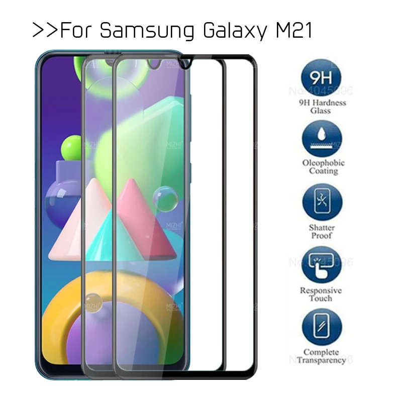 Закаленное стекло с полным покрытием для Samsung M21 Защитное Galaxy M 21 21a защитная