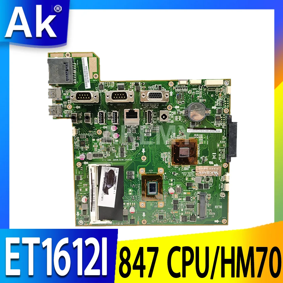 

ET1612I Универсальная материнская плата REV 1.2 для ASUS ET1612I ET1612 материнская плата 90R-PT00FMB10000Q 100% тестирование 847 / HM70