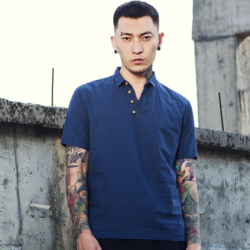 

Футболка MRMT мужская с коротким рукавом, хлопок и лен, облегающая Повседневная рубашка, однотонная, осень-лето 2022