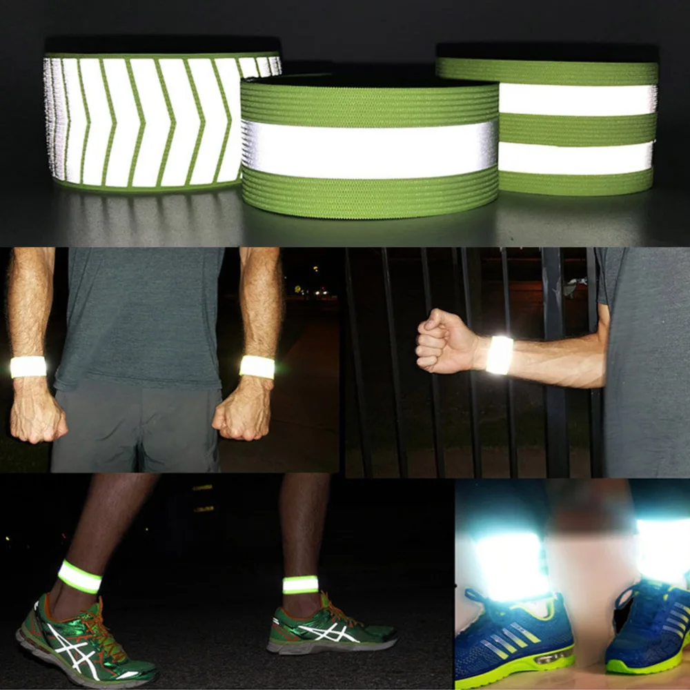 6 шт. уличные Светоотражающие флуоресцентные силиконовые браслеты эластичная