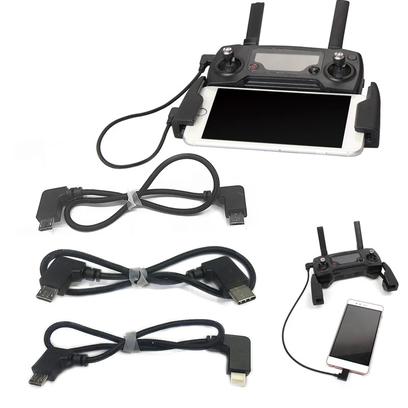 Кабель для передачи данных DJI Spark/MAVIC Pro/Air Control Micro USB освещения/type C/Micro адаптер IPhone