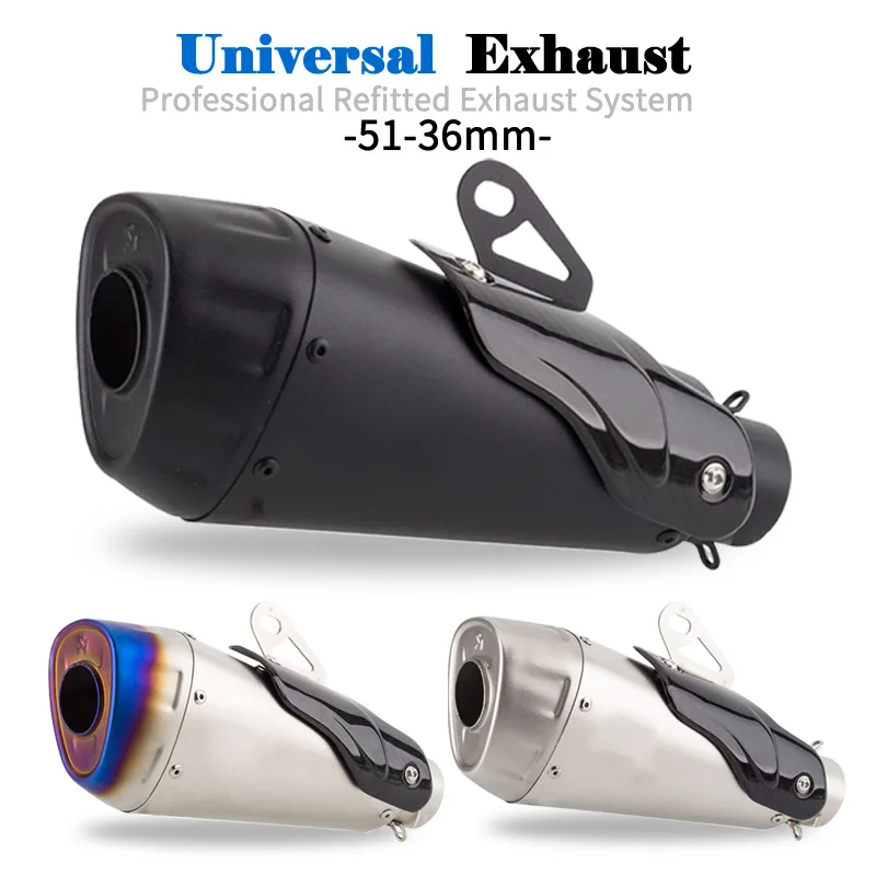 

51mm universal motorcycle muffer modified exhaust pipe db killer silencer for honda pcx 125 150 c650gt tmx530 cb500