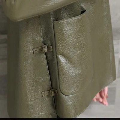 Tao Ting Li Na Women Spring Genuine Real Sheep Leather Jacket R34