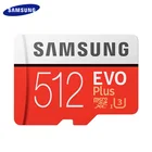 Оригинальная карта памяти MicroSD SAMSUNG Evo Plus Micro SD карты 512 ГБ SDXC Max 100 МБс. флэш-карта памяти SDXC карты памяти для телефонакамера