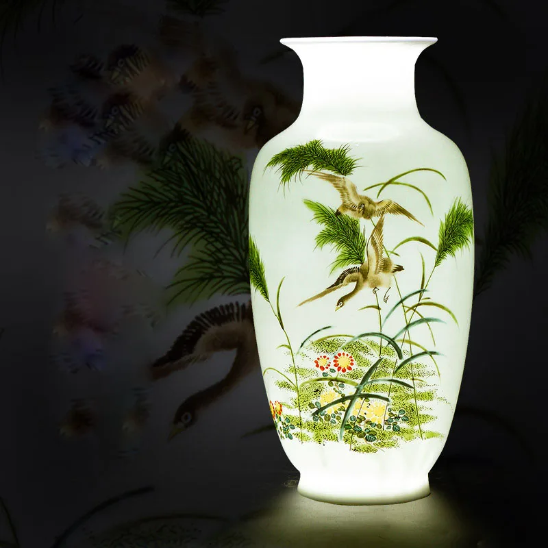 Китайская Цзиндэчжэнь традиционная фарфоровая ваза античный цветок птица