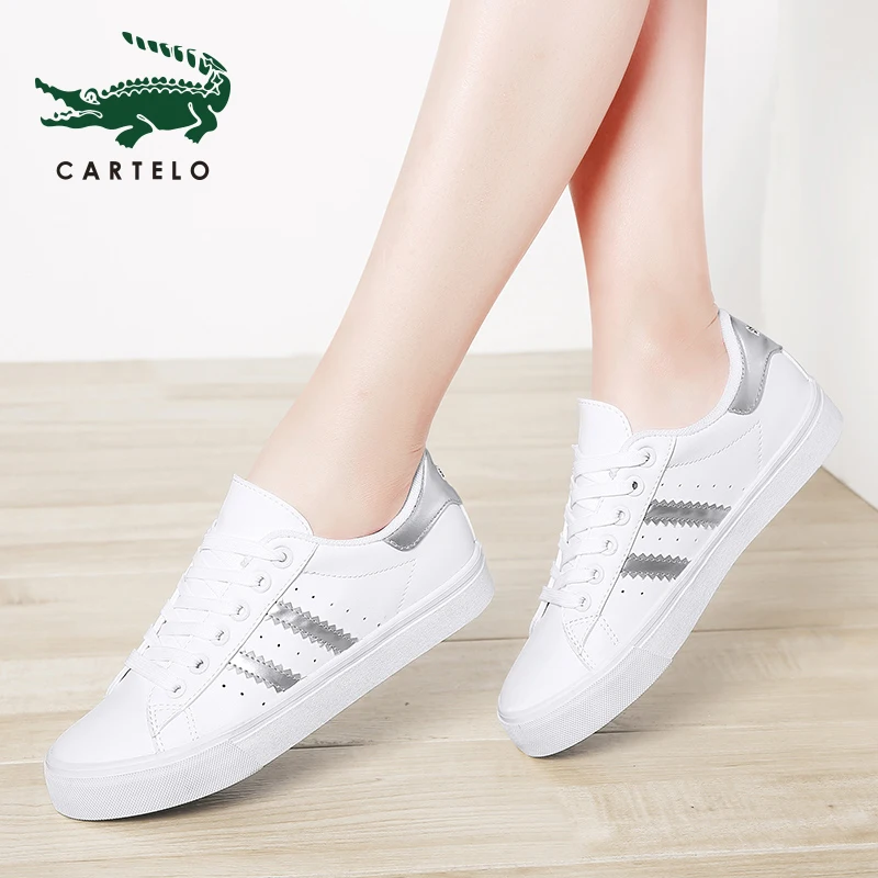 Женская обувь CARTELO Модная Повседневная Белая на шнуровке все сезоны Корейские