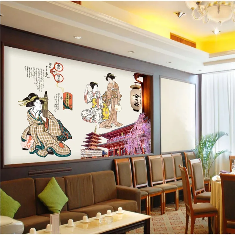 Японская культура Ukiyo e Женская знаменитая искусственная настенная бумага