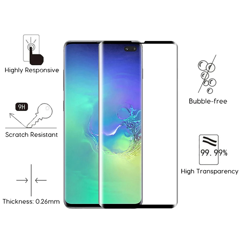 3-in-1 Case+ Camera Tempered Glass For Samsung S10-e S10 Plus Screen Protector For Samusng A50 Protective Glass For Samsung S10