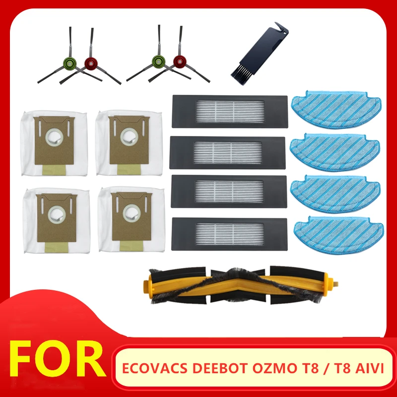 

Основная щетка для робота-пылесоса ECOVACS DEEBOT OZMO T8 / T8 AIVI, основная щетка, крышка, пылесборник, фильтр, Швабра, тканевые аксессуары