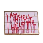 Металлический медный значок в стиле фильма ужасы, Hellraiser I Am In Hell Help Me