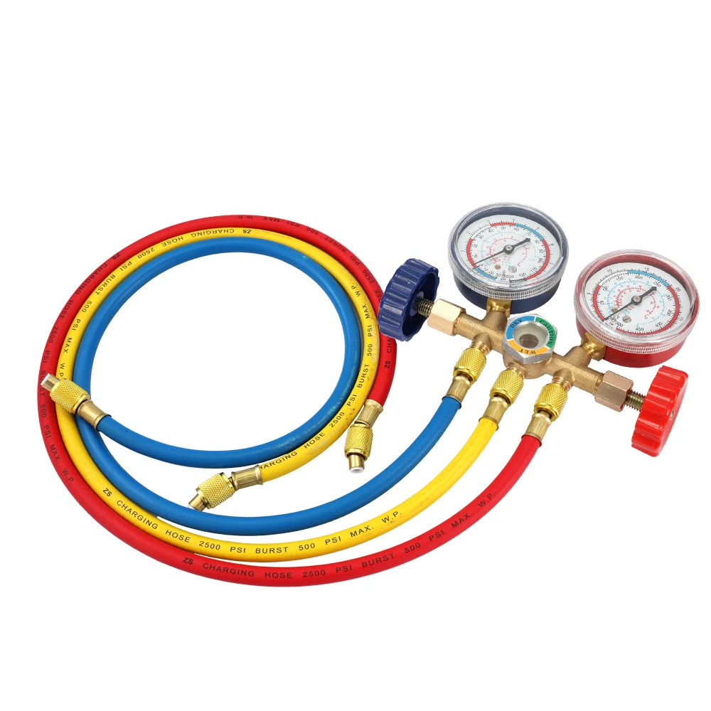 Refrigerant Manifold Gauge Set Air Conditioning Tools with Hose and Hook for R12 R22 R404A R134A Condition Refrigeration | Инструменты