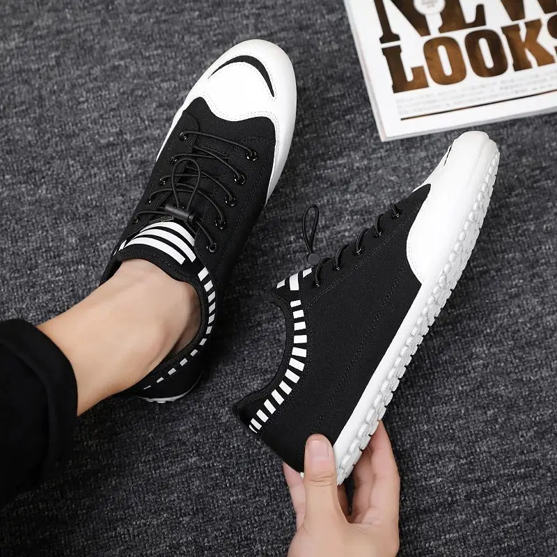

Low Top Fashion Mens Casual Shoes Lace Up Spring and Autumn Mens Casual Flat Shoes Lightweight Shoes