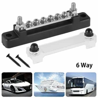 car single row 6 terminal bus bar kit distribution terminal wiring block automobile car electronics accessories