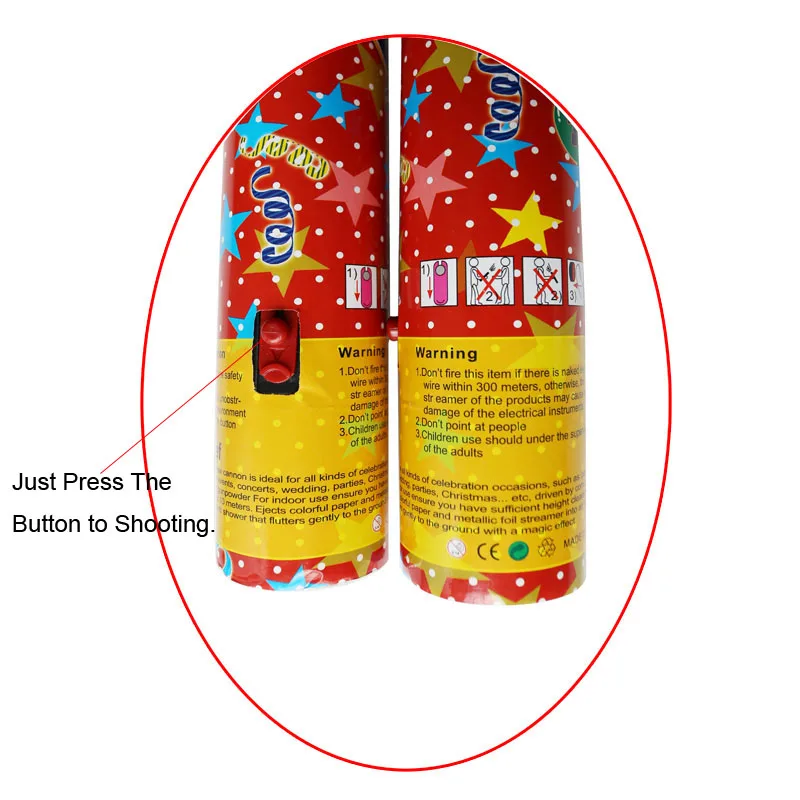 Вечерние пушки для попперов 15 дюймов ручной фейерверк с конфетти Свадебный спрей