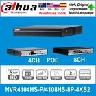 DH NVR Европе NVR4104HS-P-4KS2 NVR4108HS-8P-4KS2 с 48ch PoE Порты и разъёмы H.265 видео Регистраторы Поддержка Порты и разъёмы гофрированных оцинкованных металлических POE NVR
