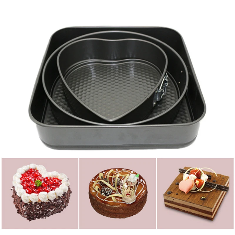 Набор из трех предметов форма для выпечки торта круглая антипригарная стальная