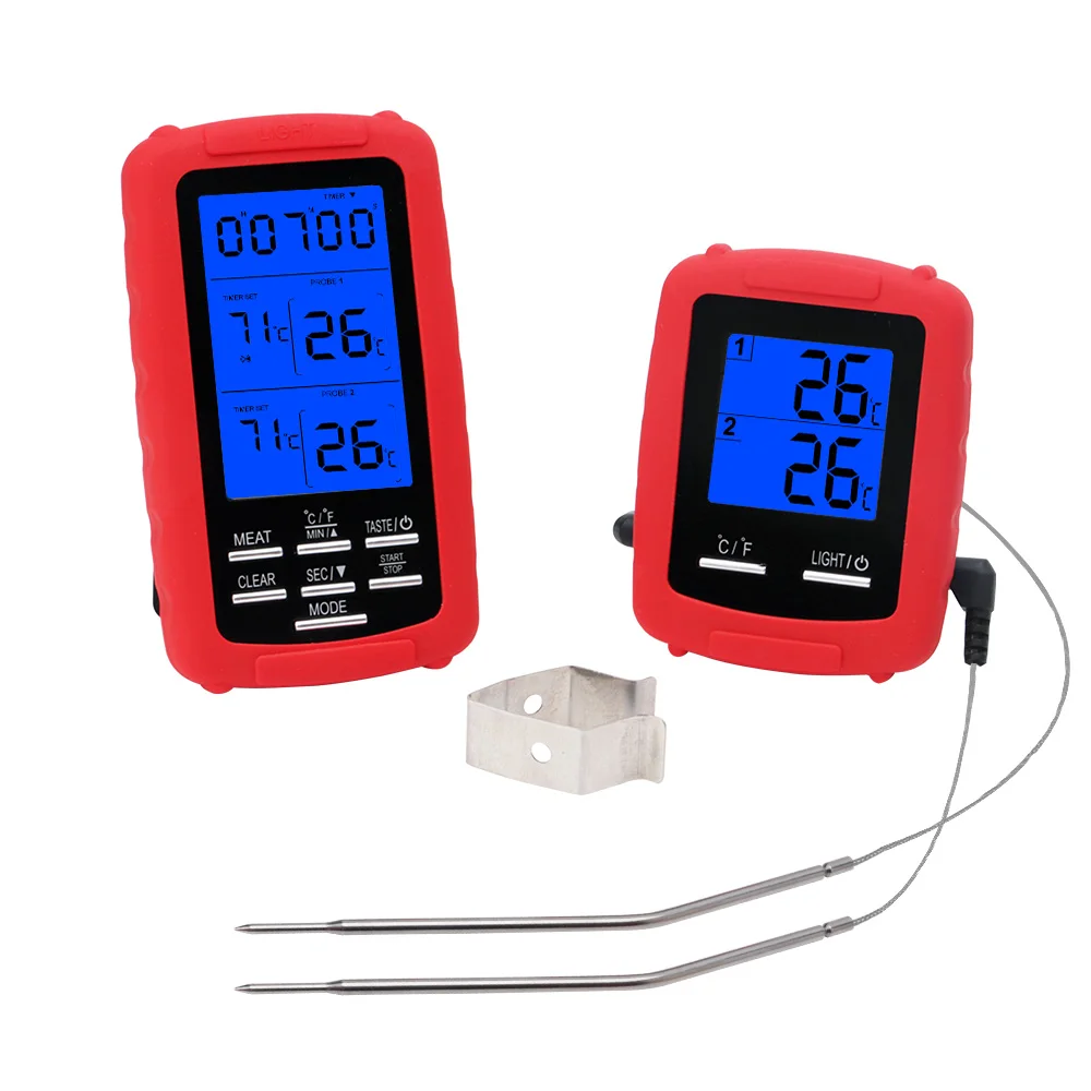 Беспроводной цифровой термометр для мяса кухонный градусник со стальным щупом и