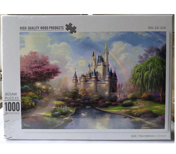 316 1000 частей взрослых головоломки декомпрессии Детские игрушки Аниме пейзаж живопись карта деревянная головоломка детские игрушки - Цвет: 316