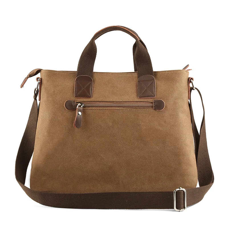 Мужская моющаяся Холщовая Сумка кожаный портфель Дорожный чемодан мессенджер