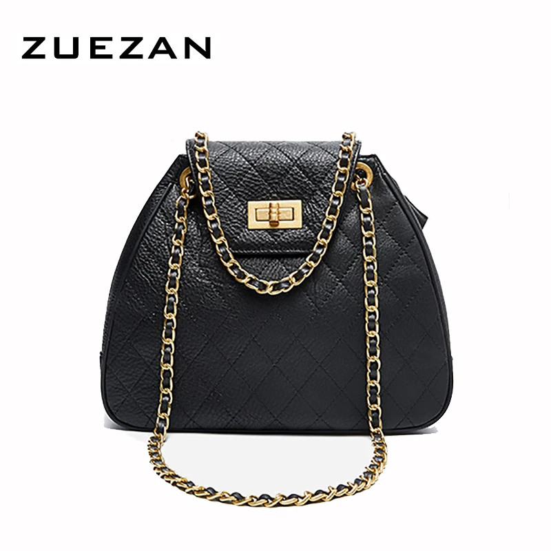 Длинные цепи в клетку с бриллиантами женская сумка из 100% натуральной воловьей