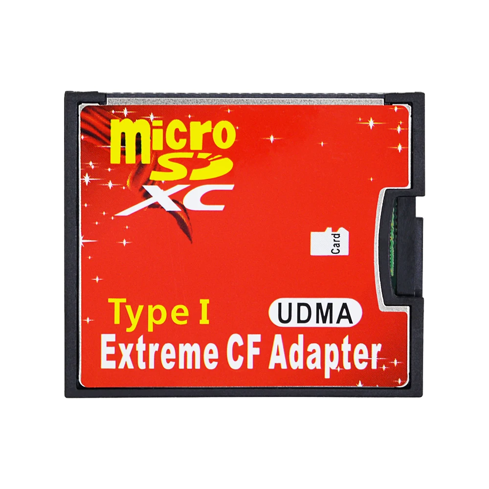 CHIPAL Red UDMA высокоскоростной Micro SD TF к CF адаптеру MicroSD MicroSDHC компактной флэш-памяти