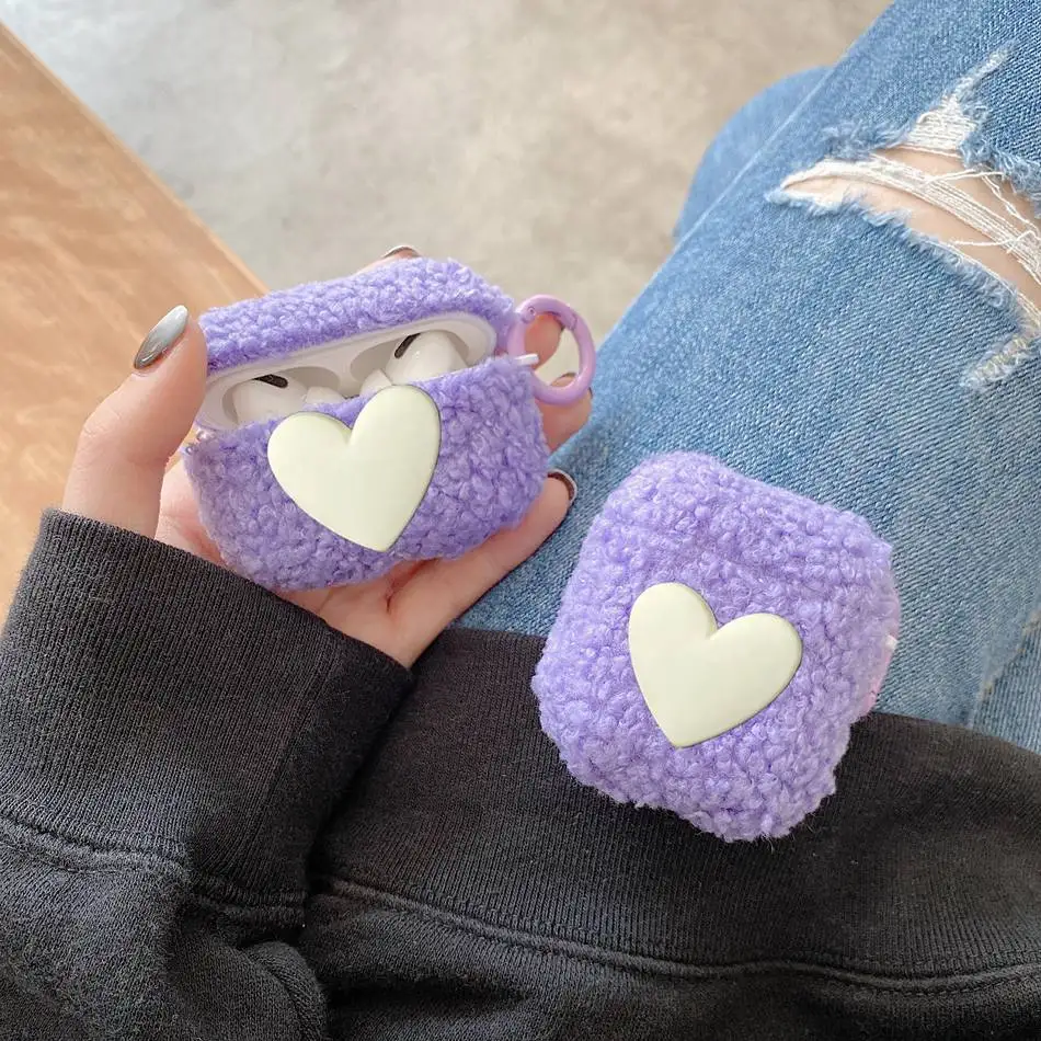 

Чехол для AirPods 3, 2, 1, чехол для AirPods Pro, милый корейский фиолетовый чехол для наушников air pods 3, мягкий защитный чехол для телефона airpod 2