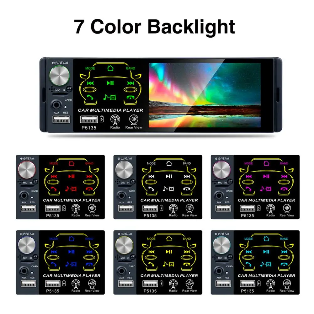 4.1 Inch Car Radio With HD Touch Screen Bluetooth Two USB Port Single Order MP5 BT Function | Автомобили и мотоциклы